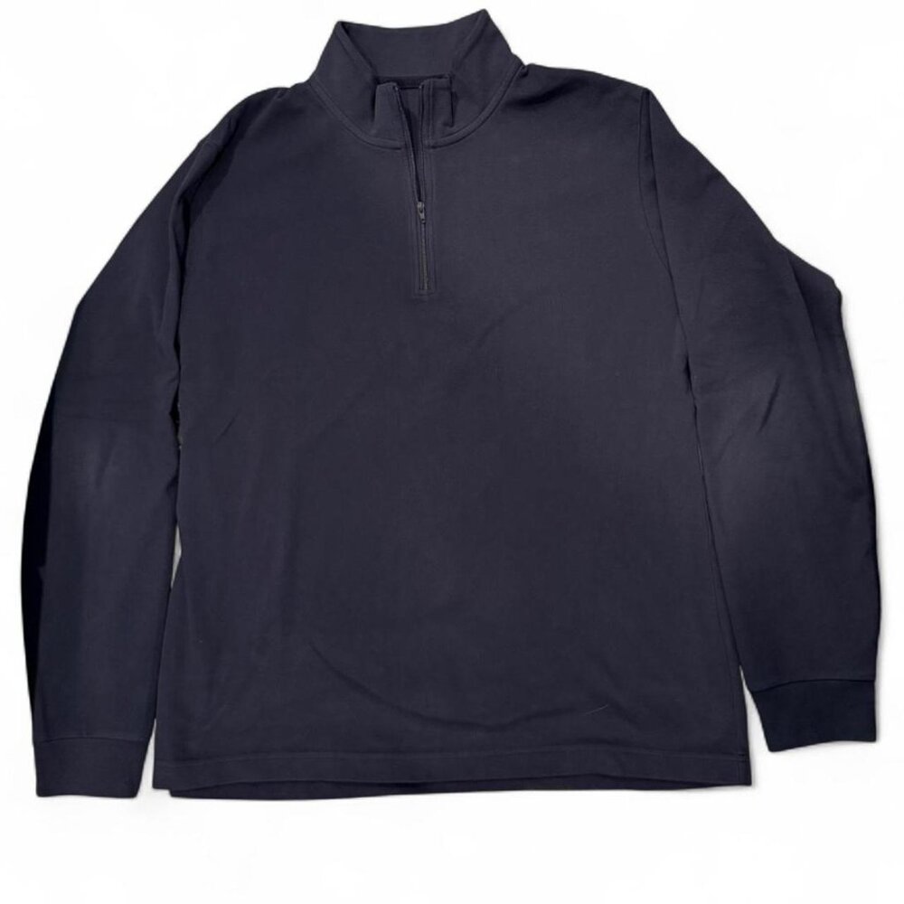 Uniqlo navy quarter zip sweatshirt